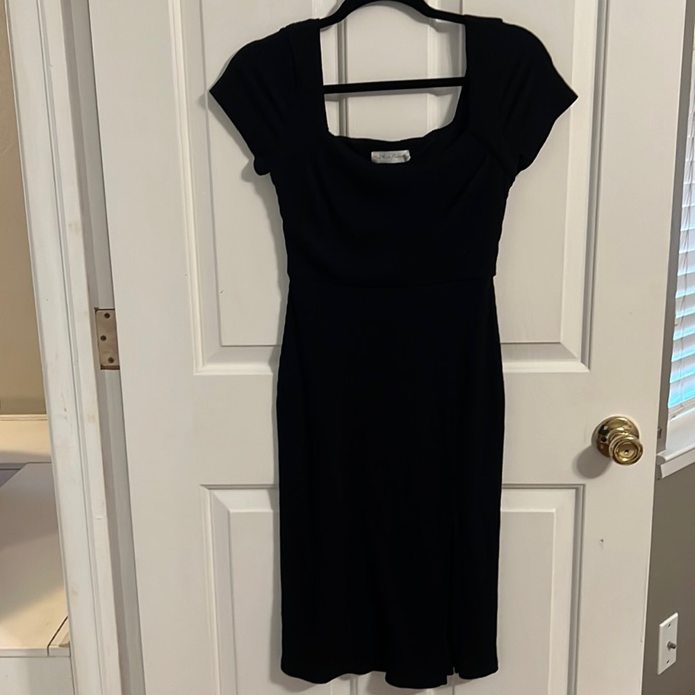 All in Favor Nordstrom Womens Small Black Ribbed Dress.